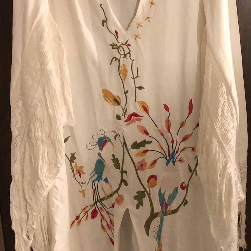 White Fringe Dress